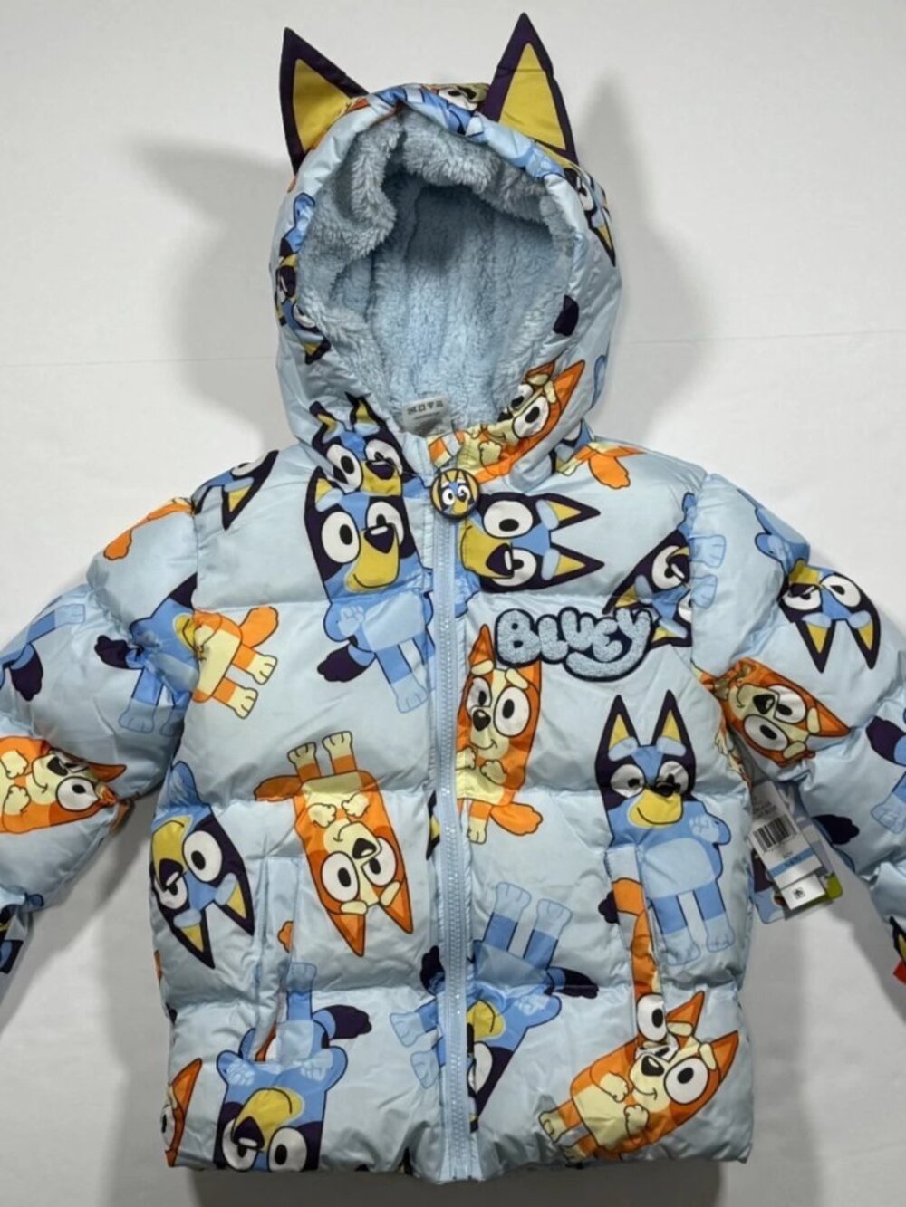 Bluey Boys Hooded Puffer Jacket, Size 6/7 - New with Tag